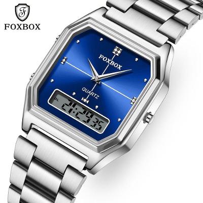 Relógio de Pulso Feminino Quartzo Analógico e Digital Aço Inox Azul Lige