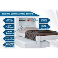 Cama Solteiro Invicta c/Auxiliar Branco - Santos Andirá - 11