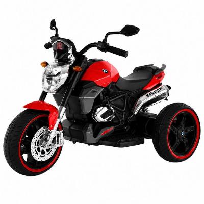 Mini Moto Elétrica Infantil 6V Triciclo com Luzes e Sons Vermelho
