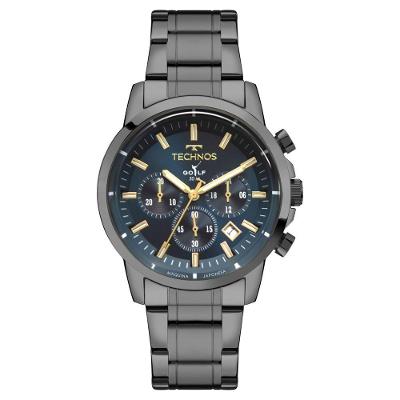 Relógio Masculino Js25bdf-1a Cronógrafo Pulseira de Aço Inox Grafite Technos