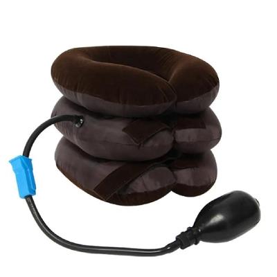 Colar Cervical de Tração Inflável Yeet Azul com Almofada Ajustável para Alívio da Dor