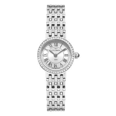 Relógio Feminino 2025LUX-1K Analógico Pulseira de Aço Inox Mini Joia Prata Technos