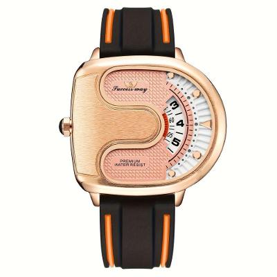 Relógio de Pulso Masculino Luxo Estilo Casual Mostrador Numerado Rosa