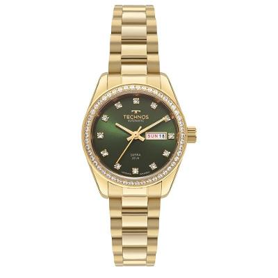 Relógio de Pulso Feminino Nh06AA-1V Automático Pulseira Metal Dourado Technos