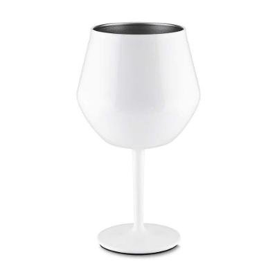 Taça Térmica Inox 350ML com Haste Removível Vira Copo Uso Versátil para Bebidas Branco