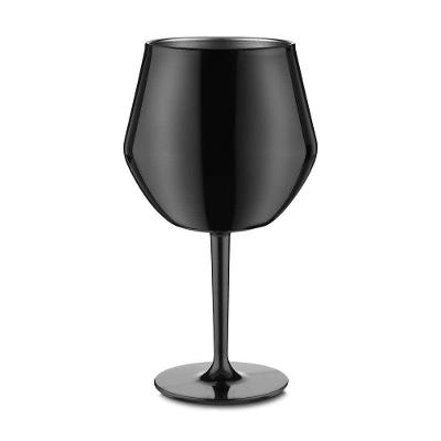 Taça Térmica Inox 350ML com Haste Removível Vira Copo para Bebidas Geladas Preta