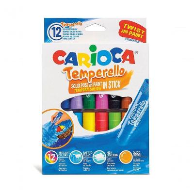 Tinta Guache em Bastão Kit 12 Unidades para Desenhos Infantis Multicoloridas
