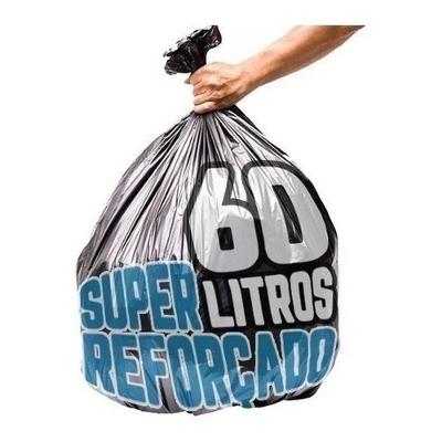 Saco de Lixo 60L Preto Super Reforçado Pacote com 100 Unidades Higipack