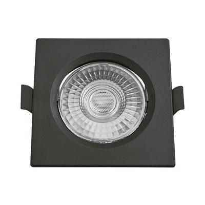 Spot de LED Quadrado 6W Embutir Slim MR16 4100K Neutro Suave Preto Fosco Bivolt Blumenau Iluminação