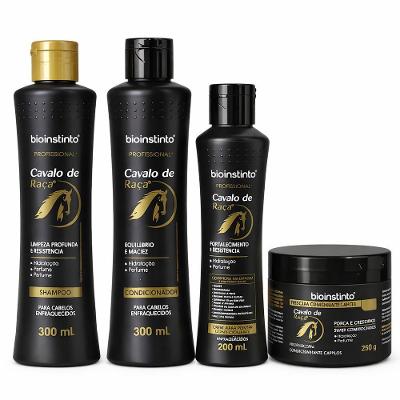 Kit Capilar Cavalo de Raça Crescimento Saudável com Biotina Fortalecimento Bio Instinto