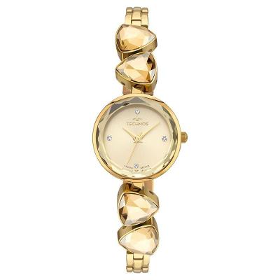 Relógio Feminino 2035NGG-1X Analógico Pulseira de Aço Dourado Mostrador Champagne Technos