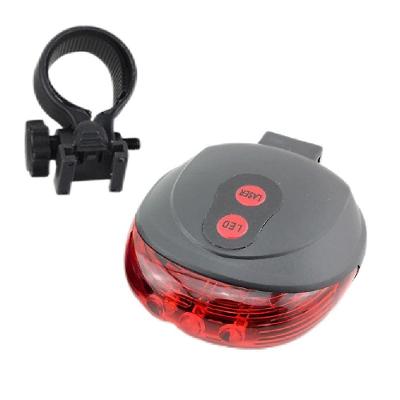 Lanterna Traseira para Bike com Led e Laser Faixa de Segurança Impermeável Preto Yeet