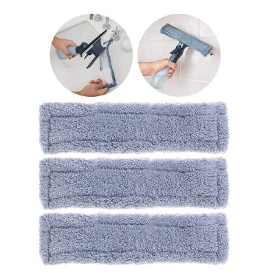 Kit 3 Refil de Almofada para Rodo Limpa Vidros Spray em Poliéster Lavável Cinza Lyor