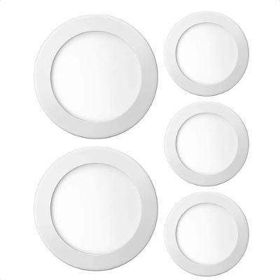 Kit 5 Painéis de LED Redondo Embutir 18W 3000K Branco Frio Blumenau Iluminação