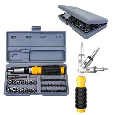 Kit Chaves Soquetes com Catraca Reversivel 41 Peças Bits Fenda Phillips Utibom