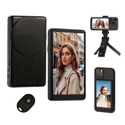 Tela Monitor de Selfie para Celular Utibom com Tela 4K Ultra HD e Fixação Magnética Preto