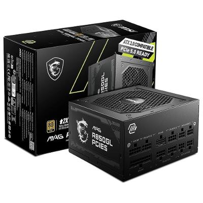 Fonte de Alimentação 850W 80 Plus Gold Mag A850gl Pcie5 Modular Msi