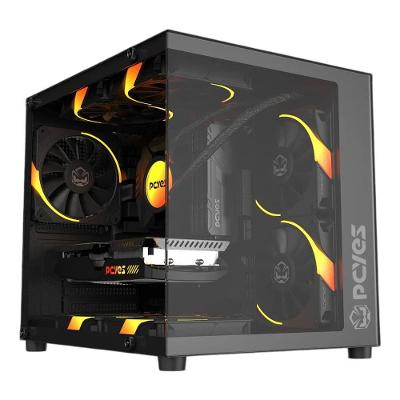 Gabinete Gamer Forcefield Mini Black Vulcan GFFMNBV Mini-Tower Micro ATX Preto Pcyes