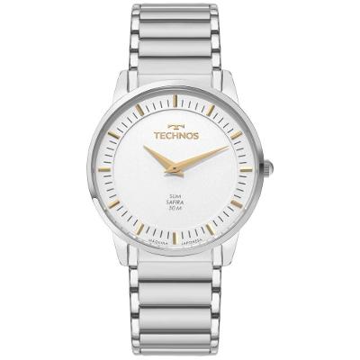Relógio Masculino GL22AQ-1K Analógico Pulseira de Aço Prata Technos