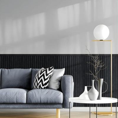 Painel Ripado Autocolante Eva Laminado 10cm 5 Metros Preto Meu Rodapé