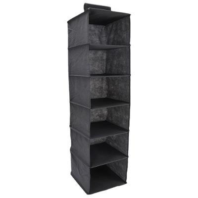 Organizador Vertical para Guarda-Roupas 6 Divisorias TNT Cartonado para Closet Cinza Utibom