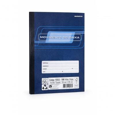 Livro Movimento do Caixa 100 Folhas para Registro de Movimentações Financeiras em Papel