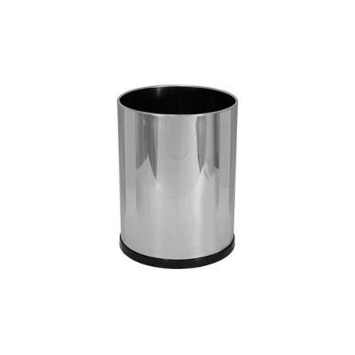 Cesto de Lixo Home Office 13,5L Aço Inox sem Tampa Manual Telado para Escritório