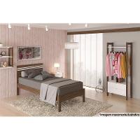 Cama Solteiro Cm8010 Nogal/Branco - Tecno Mobili - 2
