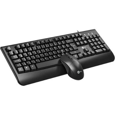 Kit Teclado e Mouse com Fio USB CM105 com Teclas Altas e Mouse Confortável Preto Lecoo