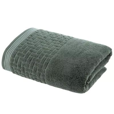 Toalha de Banho Geométrico Zero Twist Misto Macio Verde Corttex