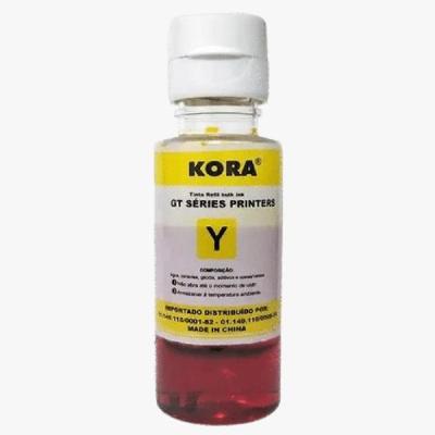 Refil de Tinta Compatível Hp Série GT para Impressora Tanque Bulk Ink Amarelo Yellow 70ML Kora