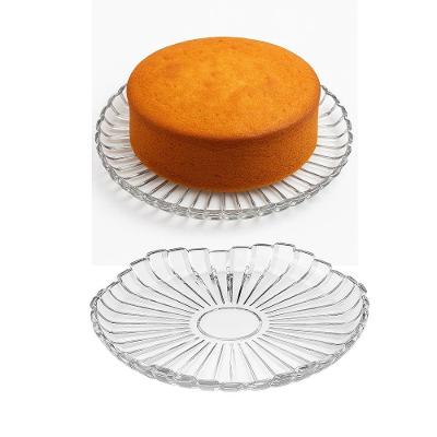 Prato para Bolo Pequeno Milan de Vidro Transparente 20,5cm para Servir Doces em Casa Tem
