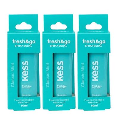 Kit Spray Bucal Kess Fresh & Go Classic Mint para Mau Hálito sem Álcool 3 Sprays 10ml