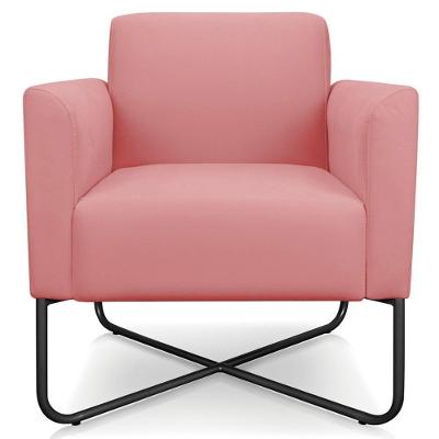 Poltrona Decorativa Isabella Suede Confortável Rosê Preto G19 Gran Belo