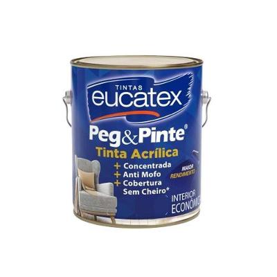 Tinta Acrílica Econômica Peg e Pinte Amarelo Canário Interna Galão 3,6L Eucatex