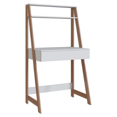 Mesa Escrivaninha B80 Moderna 1 Gaveta MDP 73cm Branco Montana Nova Mobile