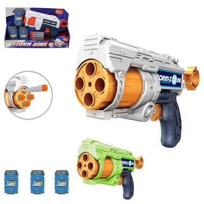 Pistola de Brinquedo Lança Dardos 12 Peças com Alvos Branco Wellmix