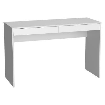 Mesa Escrivaninha B35 Moderno 2 Gavetas MDP 120cm Branco Nova Mobile