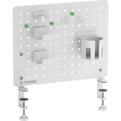 Painel Organizador Gamer Fortrek Grid Space para Acessórios de Mesa e Parede Branco