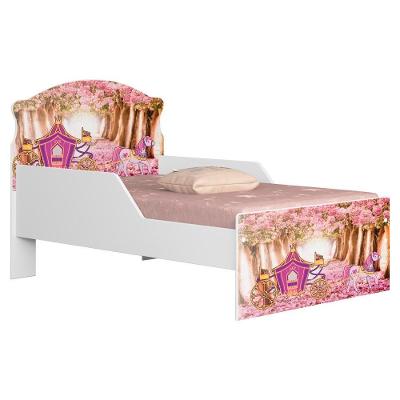Mini Cama Infantil Lívia Carruagem em MDF Rosa Milani Movelaria