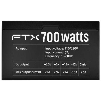 Fonte de Alimentação ATX FTX-CFA-700W 80 Plus Bronze para Pc FTX