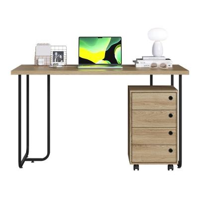 Mesa Escrivaninha com Gaveteiro P1069 e P1072 Industrial 4 Gavetas MDF MDP 135cm Oak