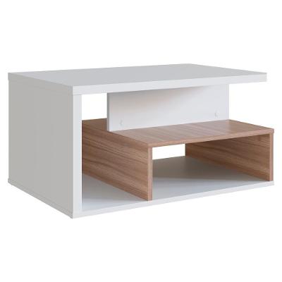 Mesa de Centro B92 Retangular MDP 67,5cm Branco Montana Nova Mobile