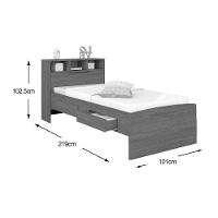 Cama Solteiro Ravena c/ 2 Gavetas Branco - Conquista - 7