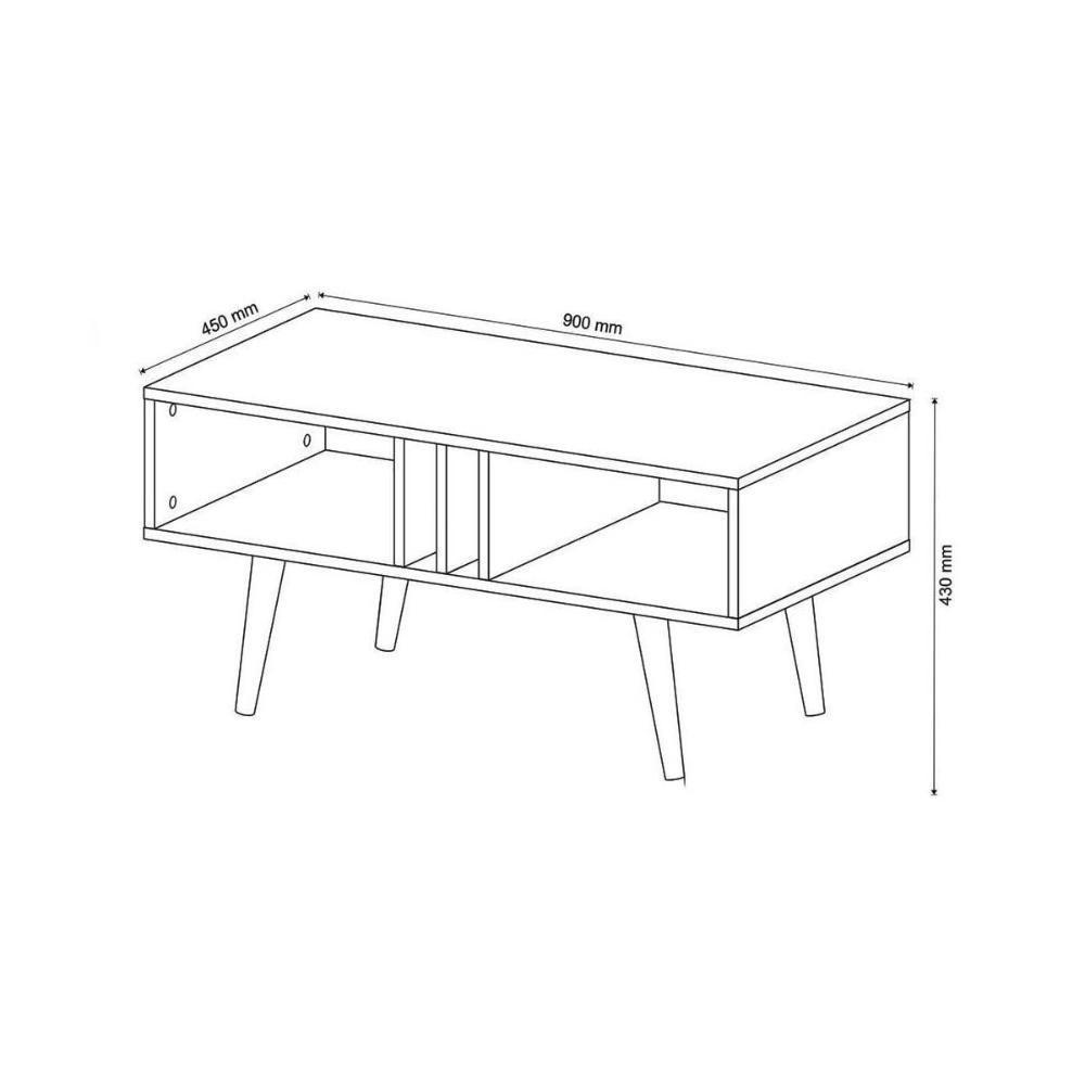 Mesa Centro Sala Mc2226 Natural - Tecno Mobili - 5