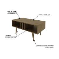 Mesa Centro Sala Mc2226 Natural - Tecno Mobili - 3