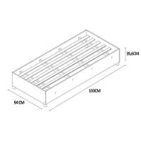 Cama Solteiro Mônaco Branco/Neve - Tcil Móveis - 4
