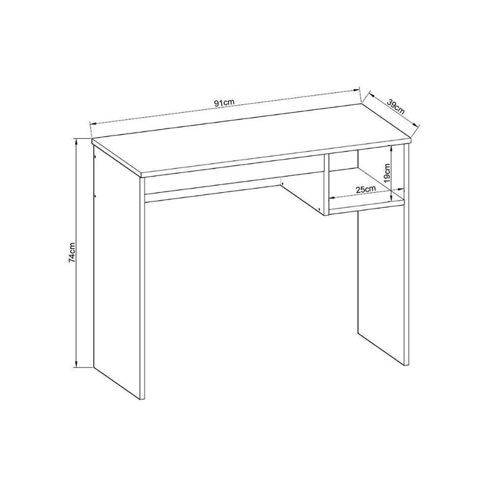 Mesa Escrivaninha Casal Noronha c/ 1 Nicho Branco - Genialflex - 4