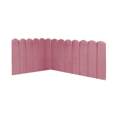 Cabeceira Painel Cama Casal Box Nuvem Suede Sandy 140 Cm Cor:rosa