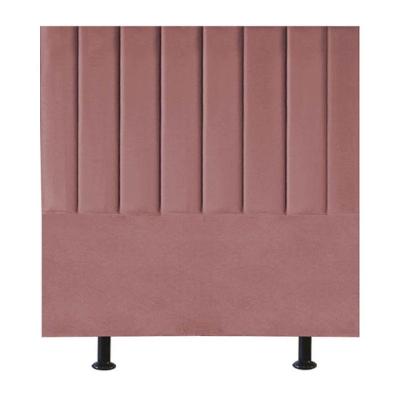 Cabeceira Estofada Cama Box Solteiro 90 Cm Mavie Suede Cor:rosê